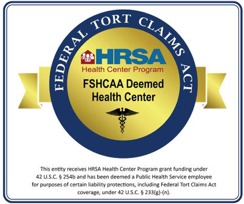 Family Care Health Centers FTCA HRSA badge