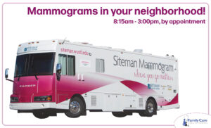 Family Care Health Centers Siteman Center Center Mammogram Van