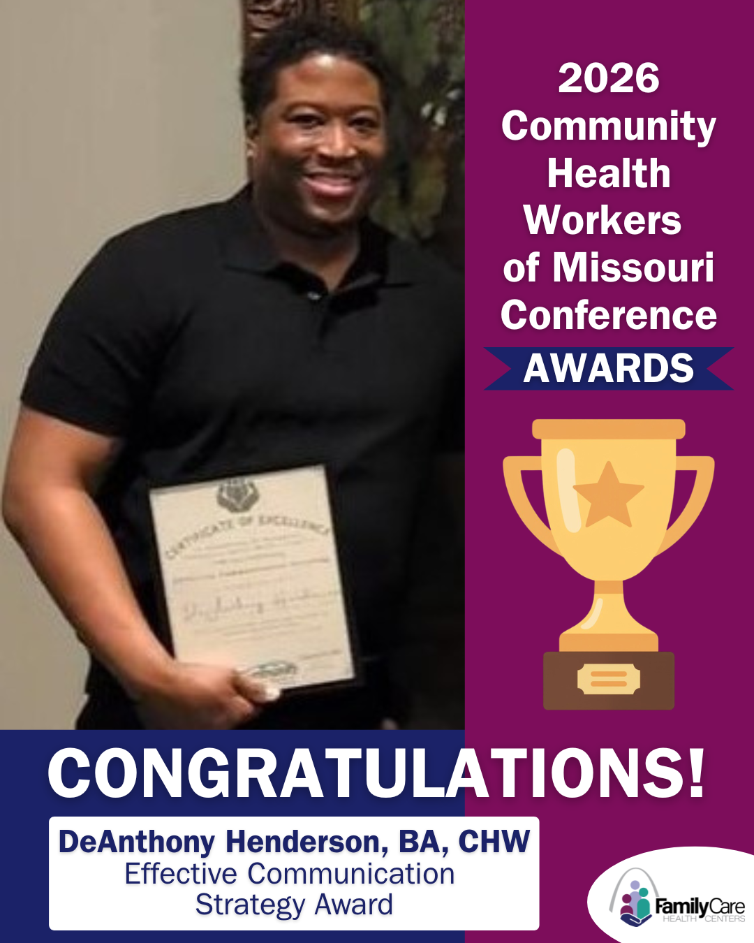 Family Care Health Centers Community Health Workers of the Year 2022, 2023, 2024